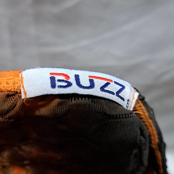 Buzz Small Orange Black Waffle fabric scoop neck bodysuit - Picture 4 of 7